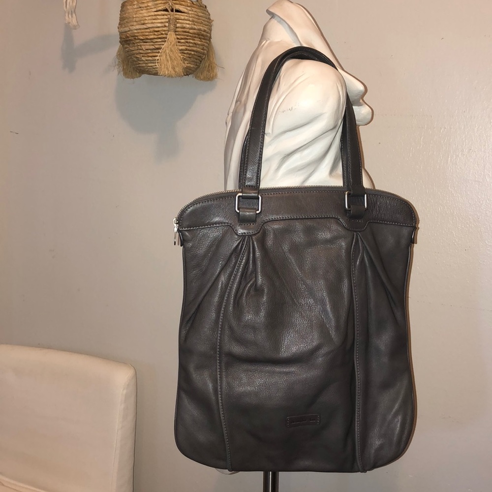 Christopher Kun Grey Leather, Deep Bucket Bag